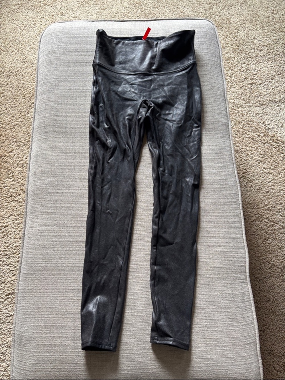 SPANX Black Shimmer High-Waist Leggings
